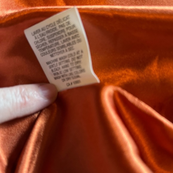 Orange faux suede blazer. - Picture 4 of 8